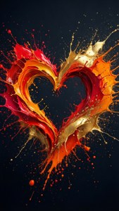 Abstract Splash Heart