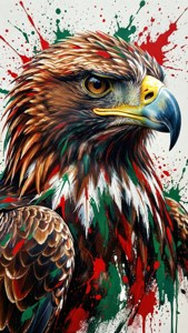 Abstract Splatter Eagle