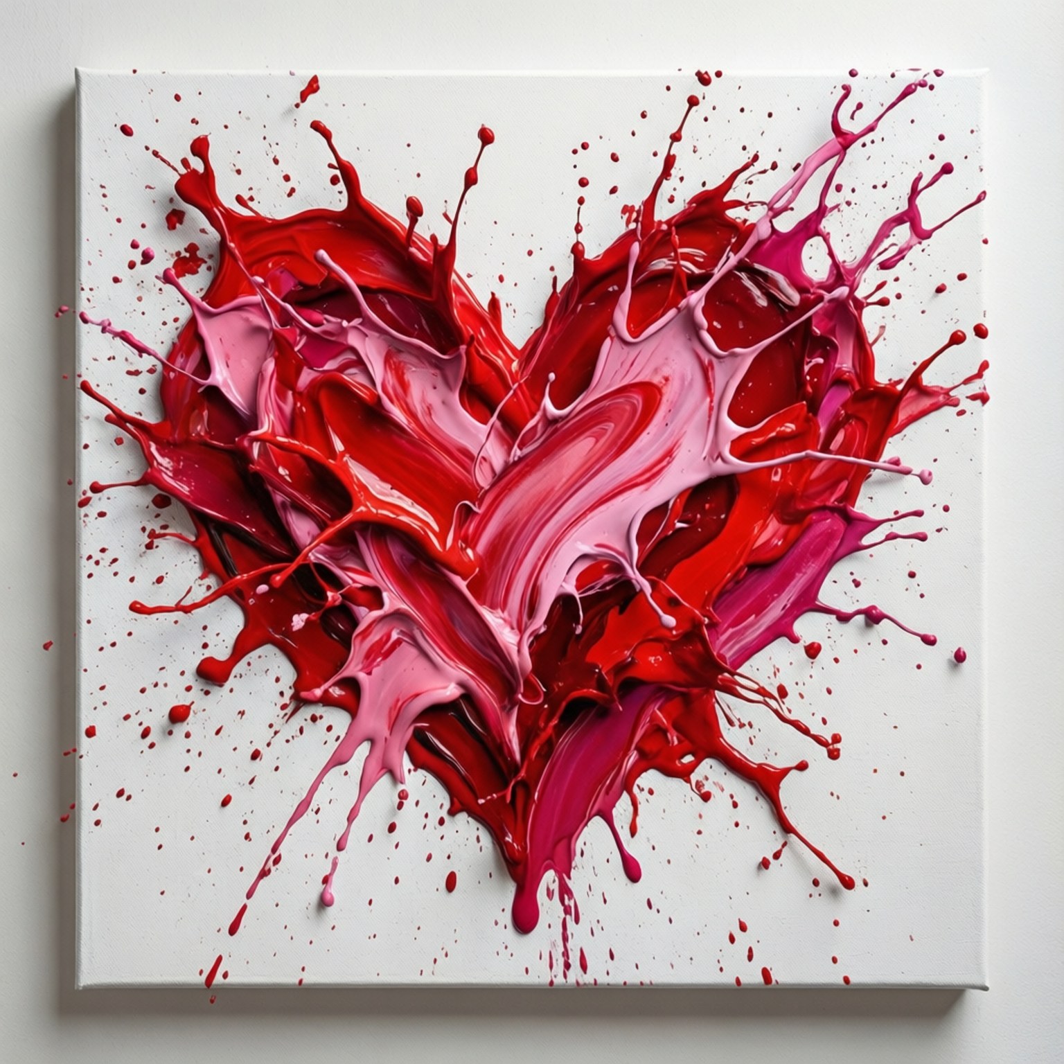 Abstract Splatter Heart by Wallpapers.art Studio