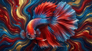 Abstract Swirl Betta