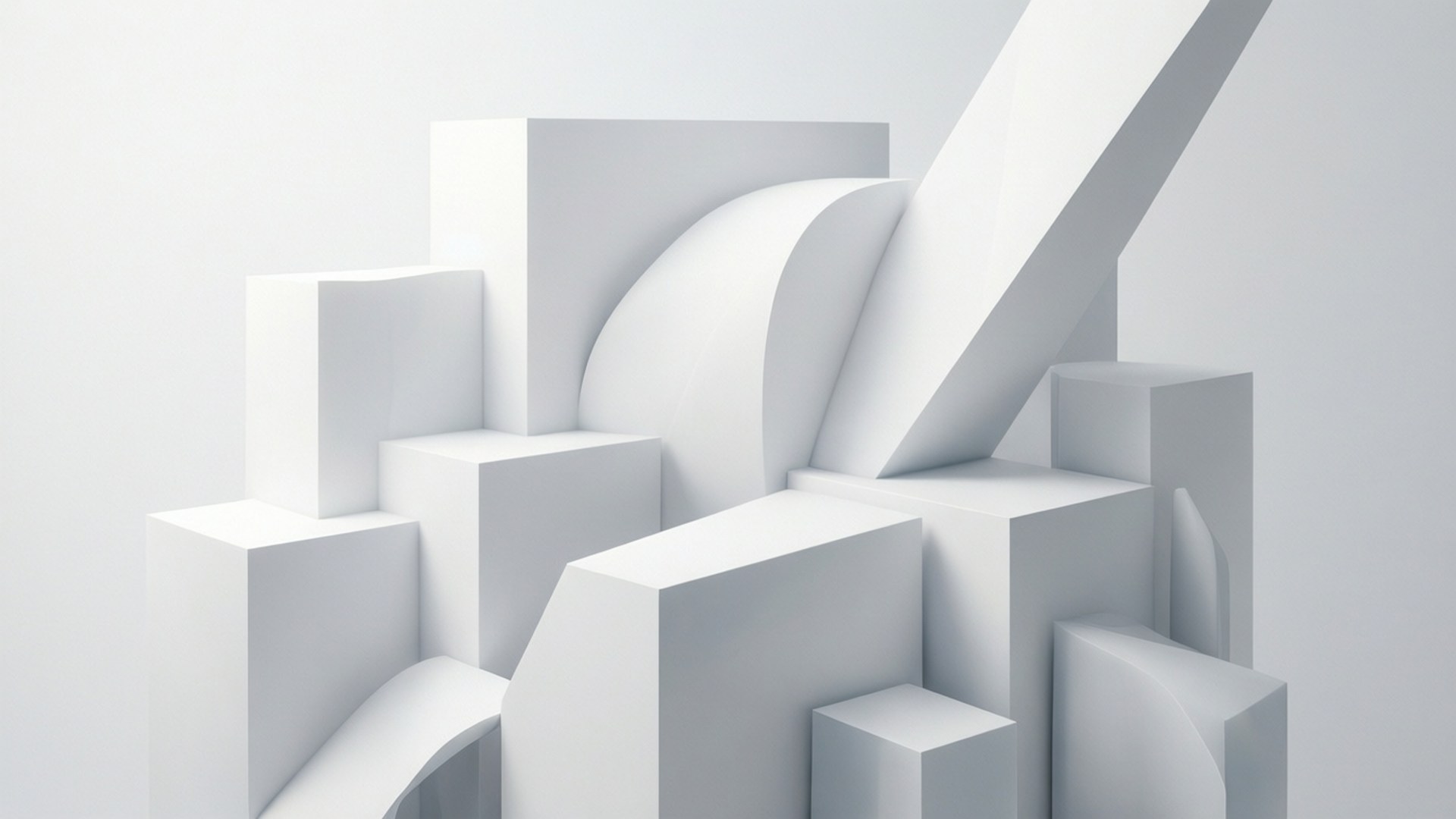 Abstract White Geometry by Wallpapers.art Studio