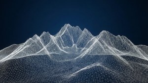 Abstract Wireframe Landscape