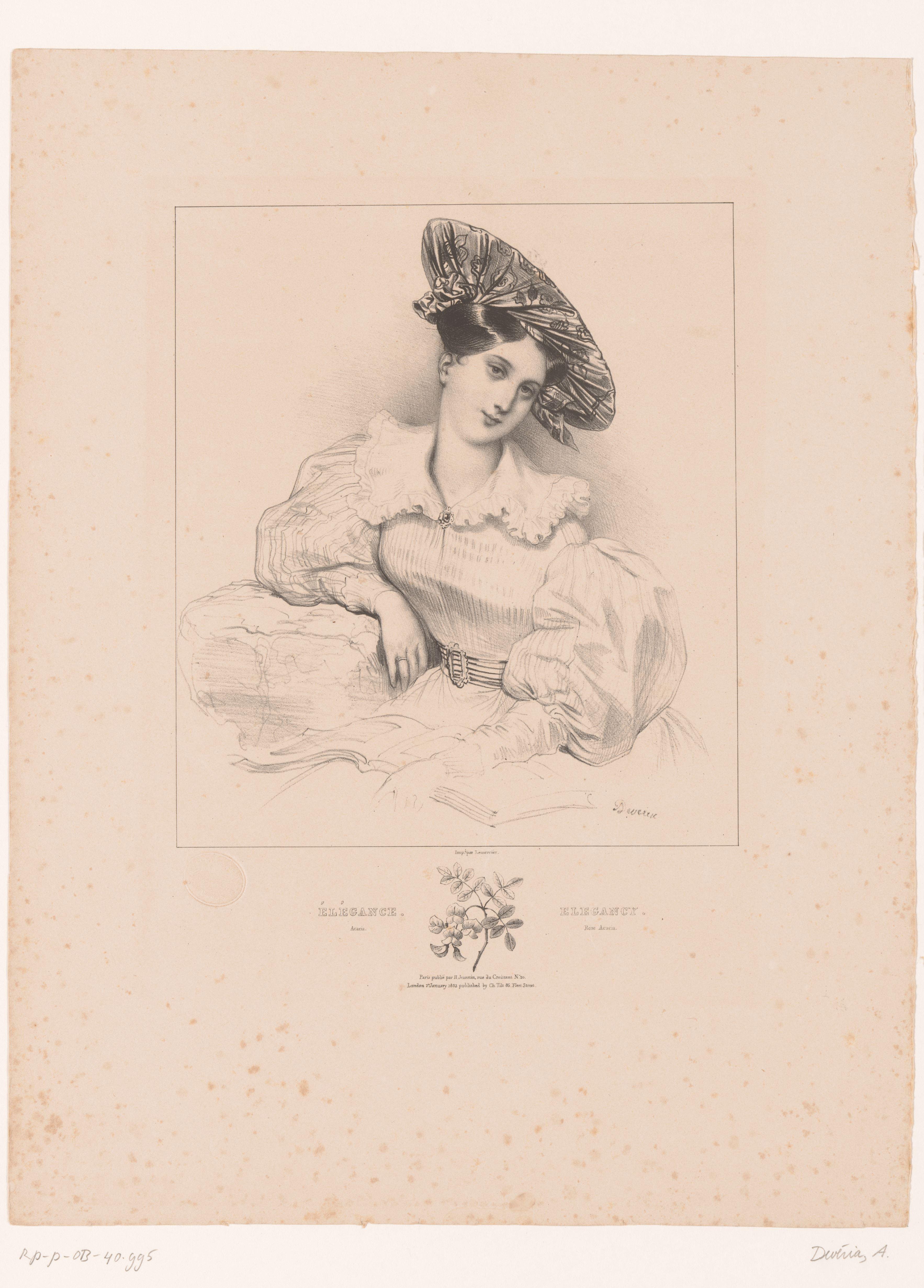Acacia en elegantie by Achille Devéria