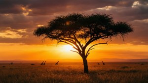 Acacia Tree Sunset