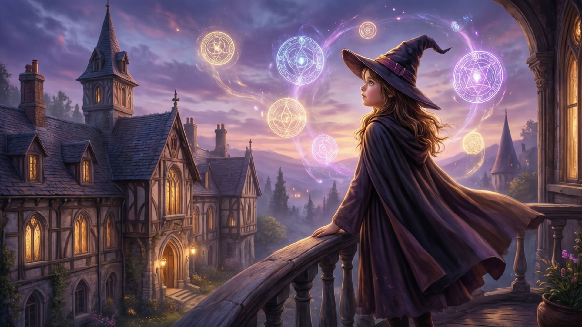 Academy at Dusk by Wallpapers.art Studio