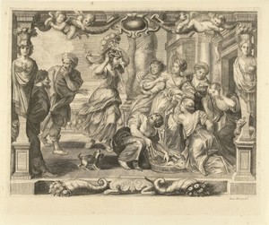 Achilles en de dochters van Lycomedus