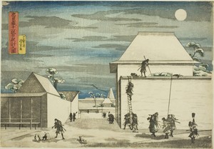Act 11: The Night Attack (Juichidanme, youchi no zu), from the series "Treasury of Loyal Retainers (Chushingura)"