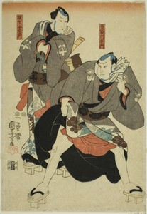 Actors as Hotei Ichiemon and Gokuin Chiemon