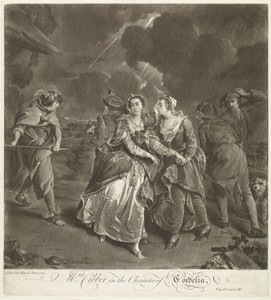 Actrice Susannah Maria Cibber in de rol van Cordelia
