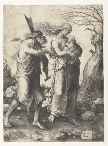 Adam en Eva na de verdrijving uit het paradijs