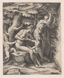 Adam en Eva na de verdrijving uit het Paradijs