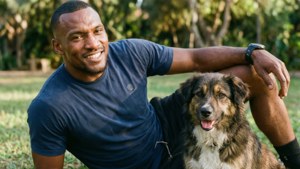 Adesanya and Dog