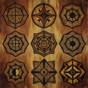 Adinkra Symbols Pattern