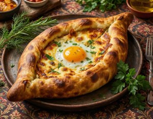 Adjarian Khachapuri Close Up