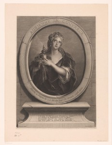 Adrienne Lecouvret in de rol van Cornelia met een urn met de as van haar man Pompeus