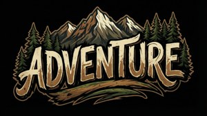 Adventure Mountain Typography