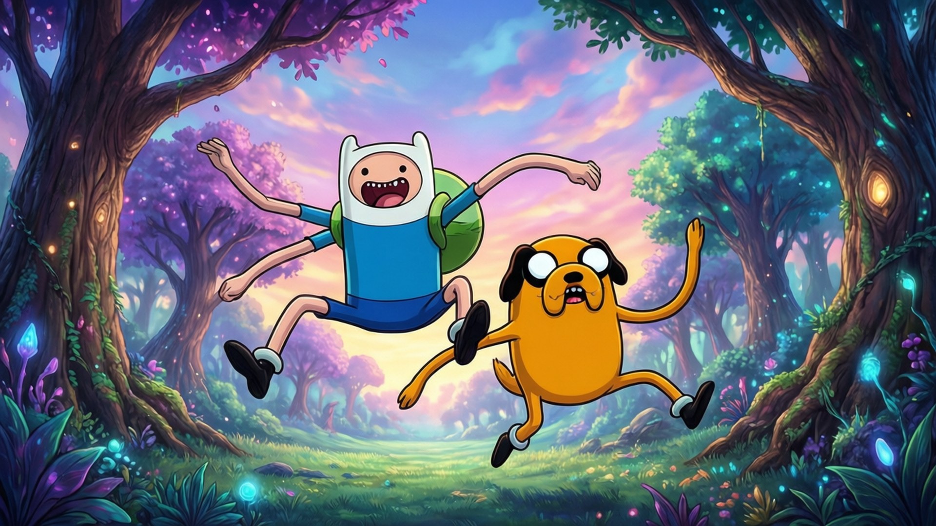 Adventure Time Jump by Wallpapers.art Studio