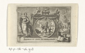 Aeneas vlucht met zijn familie uit Troje