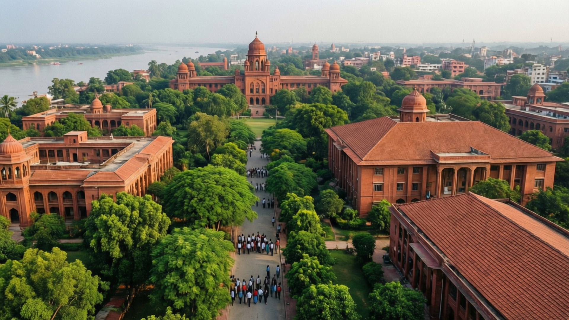 Aerial BHU Campus Greens by Wallpapers.art Studio