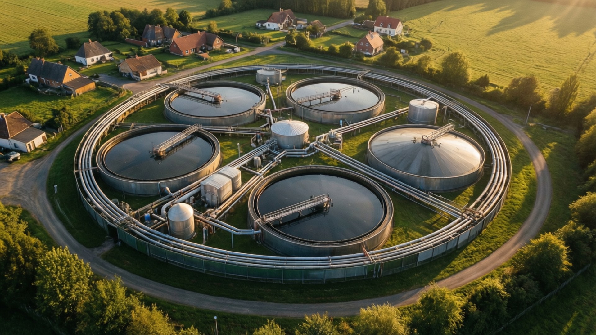 Aerial Biogas Plant by Wallpapers.art Studio