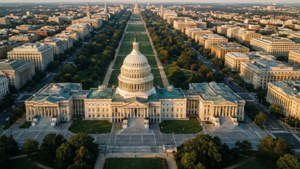 Aerial Capitol Sunset