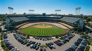 Aerial Dodger Stadium View
