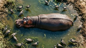 Aerial Hippo Waterhole