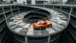 Aerial Parking Ramp