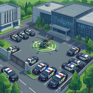 Aerial Police Station Compound