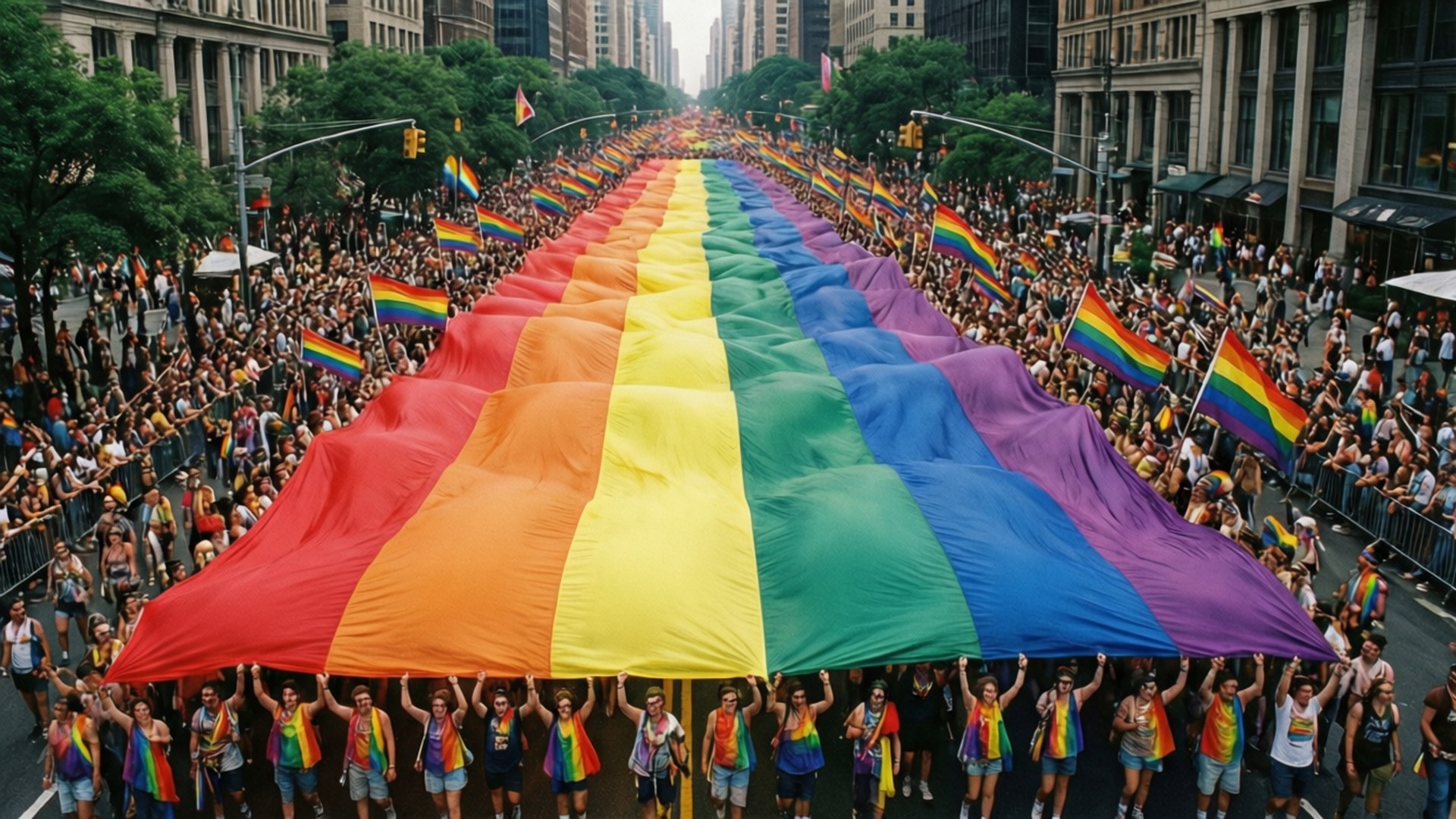 Aerial Pride Parade by Wallpapers.art Studio