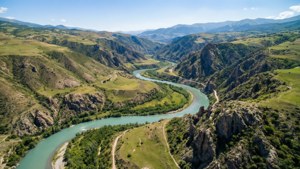 Aerial River Winding