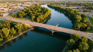 Aerial Saskatoon River