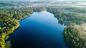Aerial Östersund Lake View