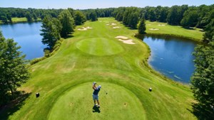 Aerial Swing Over the Course