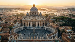Aerial Vatican Sunrise