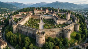 Aerial View of Castle Complex