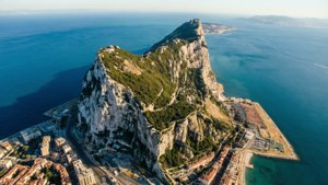 Aerial View of Gibraltar Peninsula