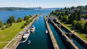 Aerial View of the Locks