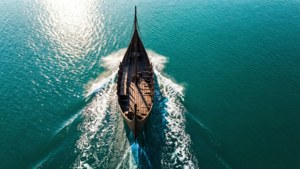Aerial View Viking Ship
