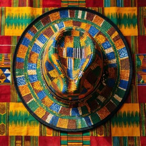 African Hat on Textiles