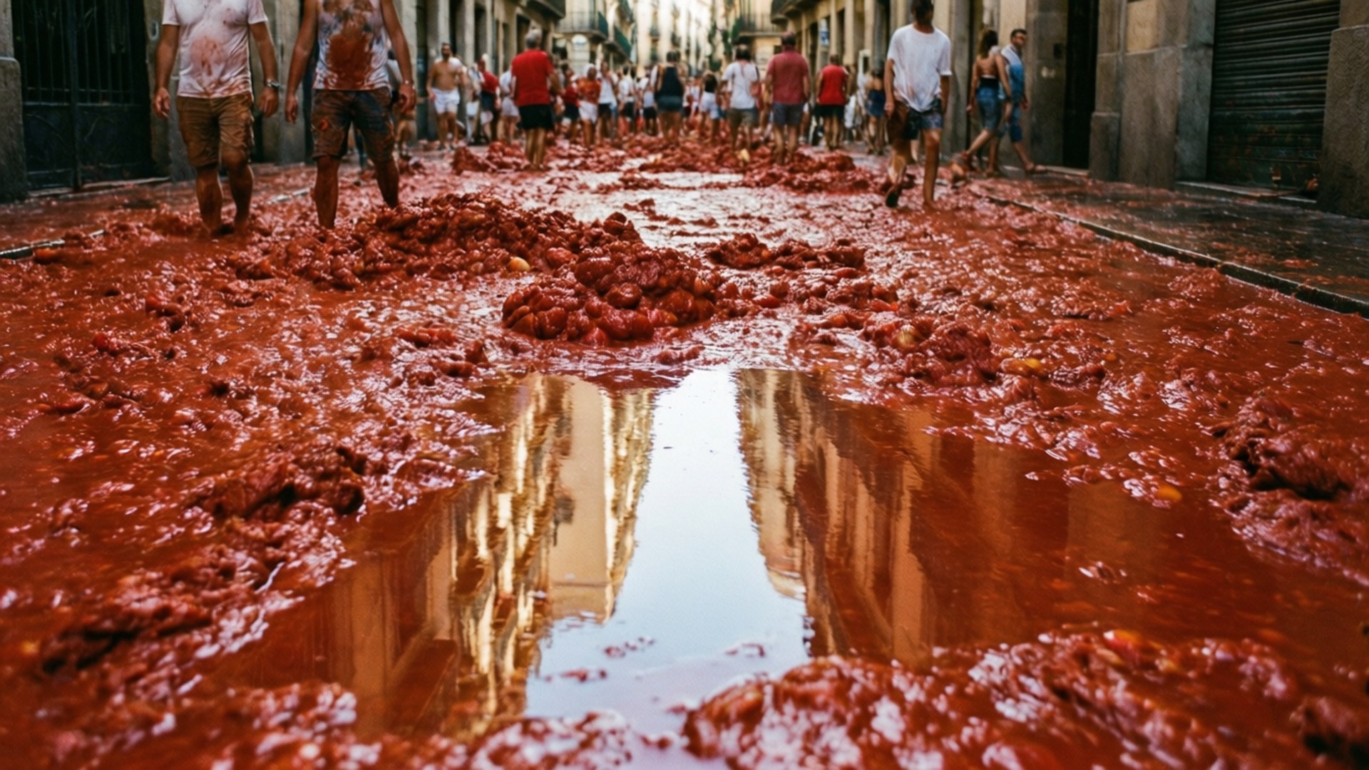 Aftermath of the Tomato War by Wallpapers.art Studio