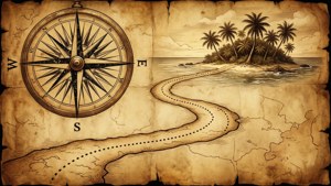 Aged Pirate Treasure Map