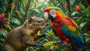 Agouti and Parrot
