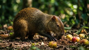 Agouti Foraging