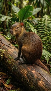 Agouti on the Log