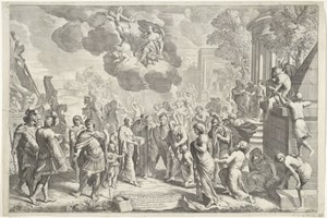 Agrippina brengt de as van Germanicus in Rome