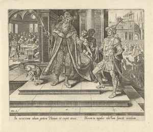 Ahasveros geeft Haman toestemming de Joden uit te roeien