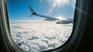 Airplane Window Clouds