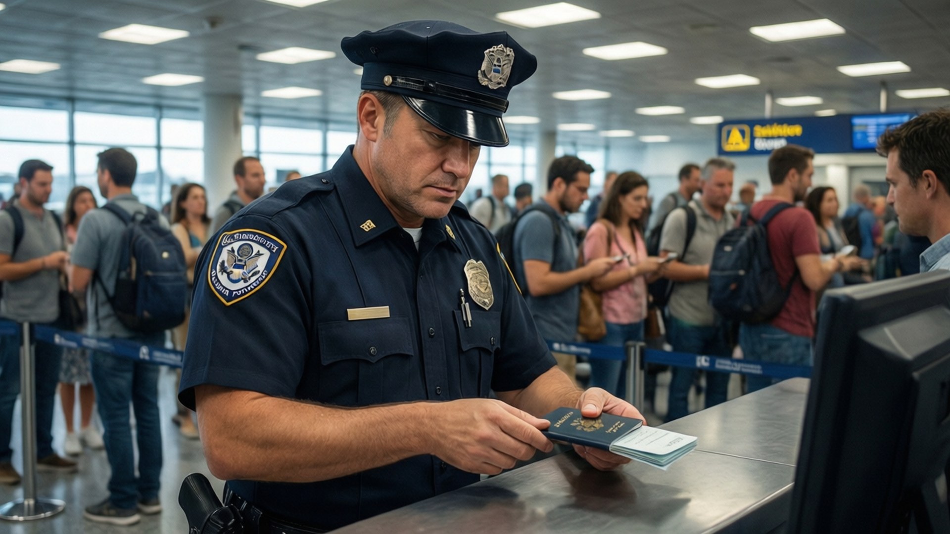 Airport Security Check by Wallpapers.art Studio