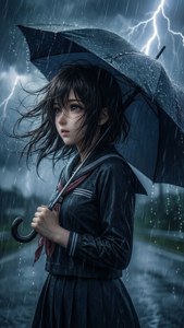 Akane in Thunderstorm